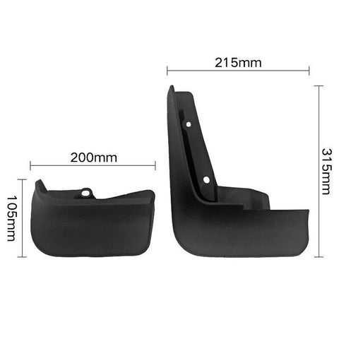 4Pcs Car Mudguard Mud Flaps Set for Multivan Carvelle 2008-2020 Front / Rear Mudflaps Splash Fender Auto Parts