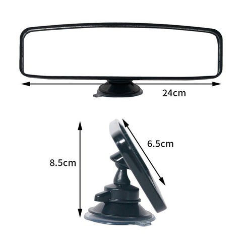 Plastic+Glass Rearview Mirror Car Interior Wide Angle Rear View Mirror (Anti-Glare Function)