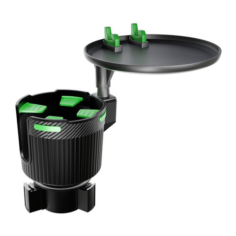 CARFU AC-2393 Rotation ABS Car Cup Holder Food Tray Organizer Expander for Instant Noodles, Snacks