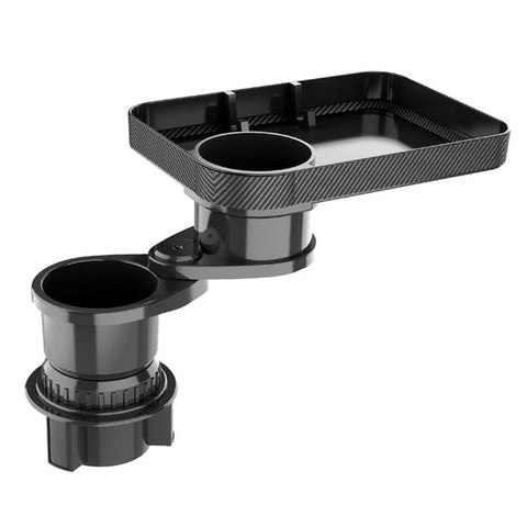 CARFU AC-2387 Car Cup Holder 360-Degree Adjustable Drink Holder with Food Tray
