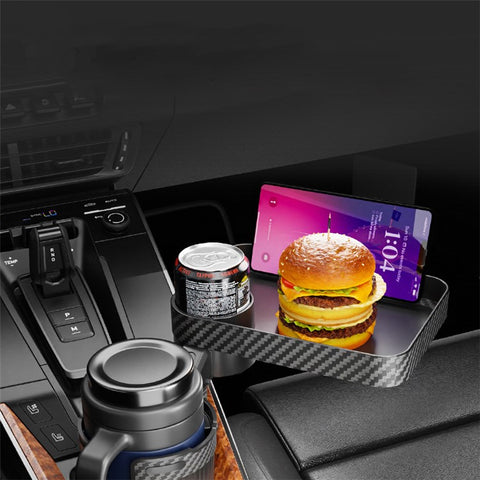 CARFU AC-2392 Square Car Tray Removable Large Insulated Cup Coffee Food Container Car Cup Holder