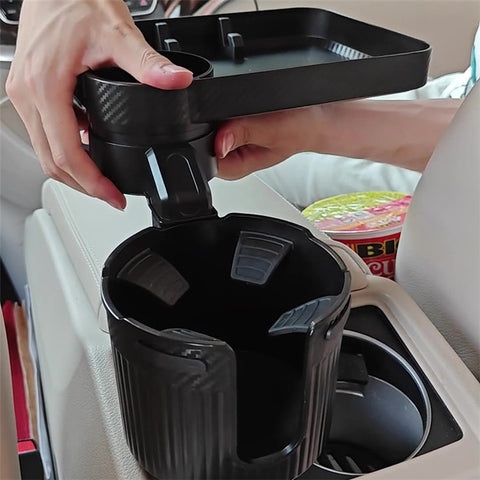 CARFU AC-2392 Square Car Tray Removable Large Insulated Cup Coffee Food Container Car Cup Holder