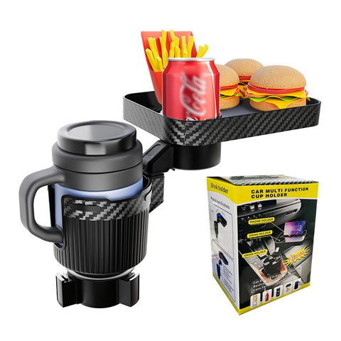 CARFU AC-2392 Square Car Tray Removable Large Insulated Cup Coffee Food Container Car Cup Holder