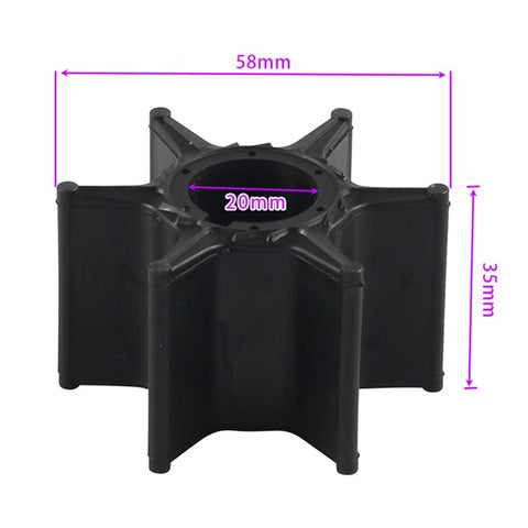 A8533 6-Blade Rubber Water Pump Impeller Replacement for Yamaha, OE: 67F-44352-01