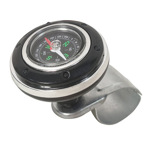 CARFU Plastic+Iron Car Steering Wheel Spinner Knob Compass Car Steering Auxiliary Booster Control Handle
