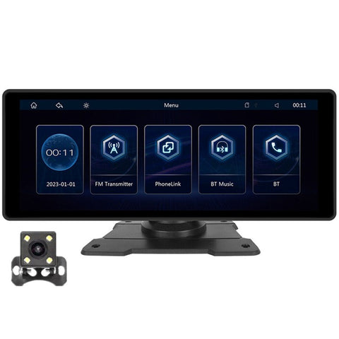 W912B 10.26-inch HD Video Car Player with 8-LED Rear-View Camera Portable Bluetooth-compatible Car Monitor Support Mirror Link