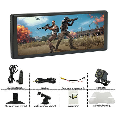 W508C 9.36-inch Touch Screen Car Play with 12LED Camera, Mirror Link Portable Car Stereo Support Bluetooth, USB-Disk, TF Card