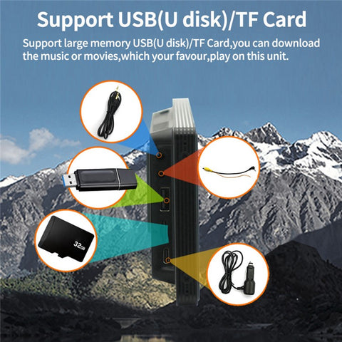 W508C 9.36-inch Touch Screen Car Play with 12LED Camera, Mirror Link Portable Car Stereo Support Bluetooth, USB-Disk, TF Card