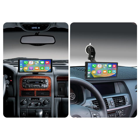 W508D 9.36-Inch Portable Car Play Display with Dual Brackets and AHD Camera