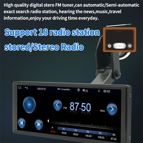 W508D 9.36-Inch Portable Car Play Display with Dual Brackets and AHD Camera