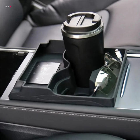 For Tesla Model 3 / Y Cup Holder Center Console Glasses Card Storage Tray
