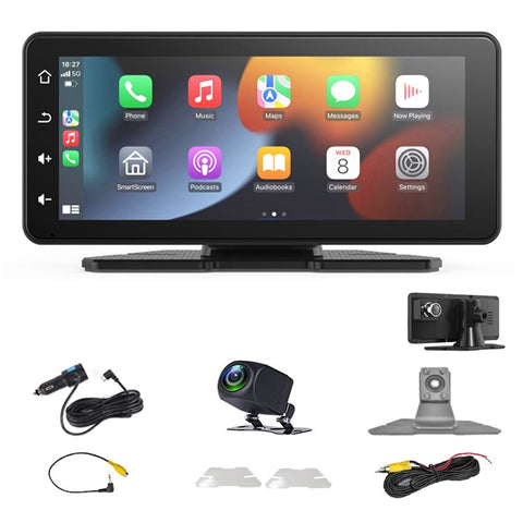 W513F 6.86-Inch Portable Car Player with Recorder, AHD Camera, Support 1080P Front / Rear