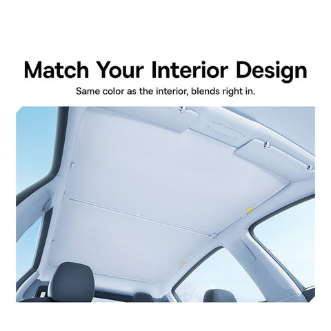 BASEUS T-Space Series BS-TS011 2Pcs Car Skylight Sunshade for Tesla Model Y Single Layer Car Sunroof Curtain