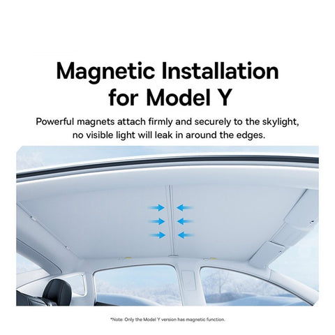 BASEUS T-Space Series BS-TS011 2Pcs Car Skylight Sunshade for Tesla Model Y Double Layer Sunroof Sunscreen