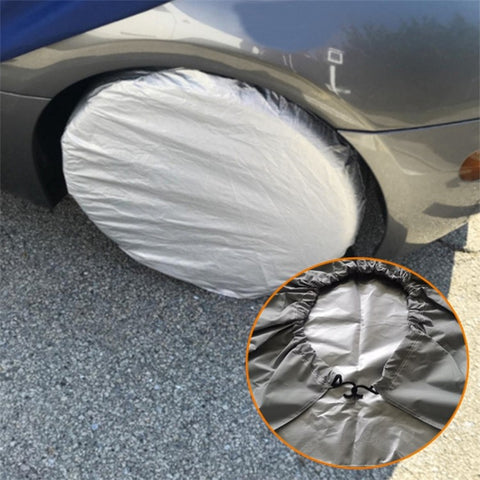 4PCS 60-66CMx30CM Wheel Oxford Cloth Car SUV Tire Cover Sleeve Bag for 24-26 inch Tire