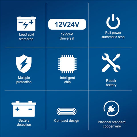 E-FAST TK-1500 300W High Power Car Automatic Battery Charger for Lithium LiFePO4 AGM GEL Lead-Acid