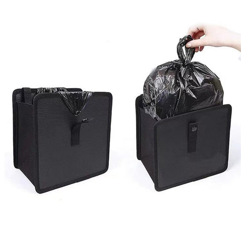 Car Hanging Storage Bag Waterproof Oxford Cloth Car Seat Back Trash Bin, 27*27*14.5cm