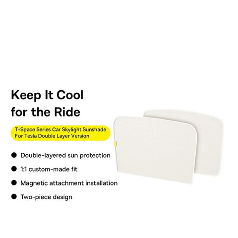 BASEUS T-Space Series for Tesla Model 3 / Y Double-Layer Anti-UV Car Skylight Sunshade