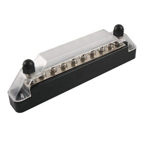 A7458 1Pair Black / Red 8-Way Bus Bar for Car Marine Boat Modified (with 4 Fixing Screws)