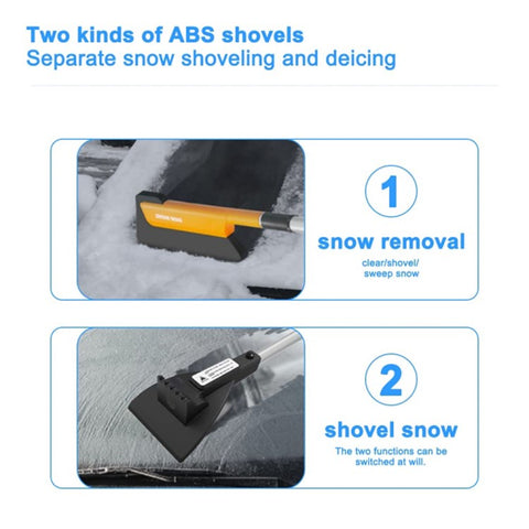 Telescopic Car Snow Shovel Defrost Deicing Brush Cleaning Tool (with Light)