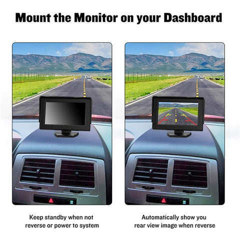 RH-313 4.3-inch 2.4G Wireless Car Backup Monitor with 7 LED Rear View Camera Parking System Kit
