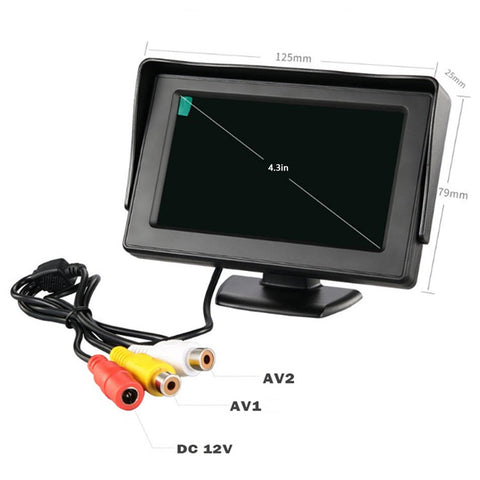 RH-313 4.3-inch 2.4G Wireless Car Backup Monitor with 7 LED Rear View Camera Parking System Kit
