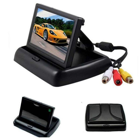 RH-315 4.3-inch Folding Car Backup Monitor with License Plate Backup Camera Set 2.4G Wireless Connection