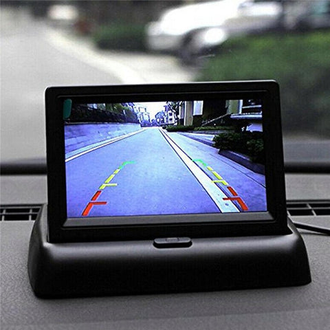RH-315 4.3-inch Folding Car Backup Monitor with License Plate Backup Camera Set 2.4G Wireless Connection