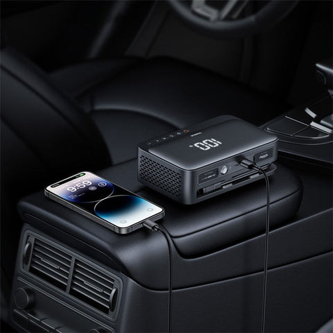 BASEUS Super Energy Series 4-in-1 Car Jump Starter Inflator 6000mAh Power Bank