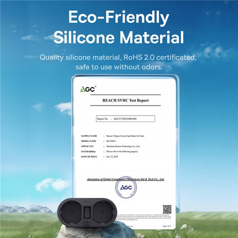 BASEUS T-Space Series For Tesla Model Y / 3 Insert Silicone Drinks Water Bottle Holder