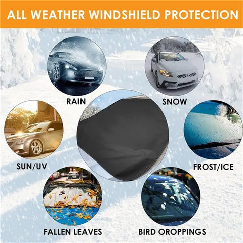SUV Windshield Cover Thicken 600D Oxford Cloth Black Anti-freeze Sunshade Snow-proof Cloth