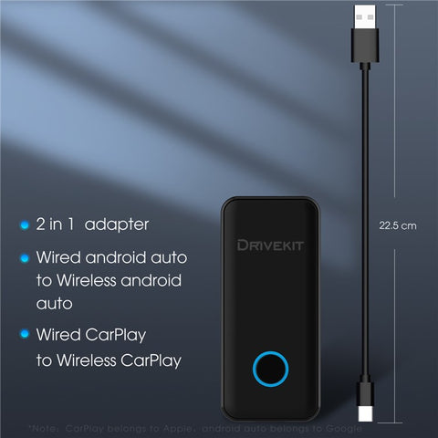 DRIVEKIT AF1313 Bluetooth-compatible CarPlay Wireless Adapter Convert Wired to Wireless Carplay Box