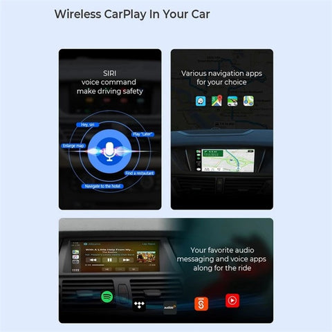 P3578 Wireless CarPlay Android Auto Adapter Wireless Bluetooth-compatible Connection Carplay Box