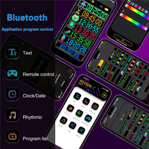 RP1259S 120x595mm LED Matrix Panel Flexible Screen Display Bluetooth-compatible APP Control LED Car Sign