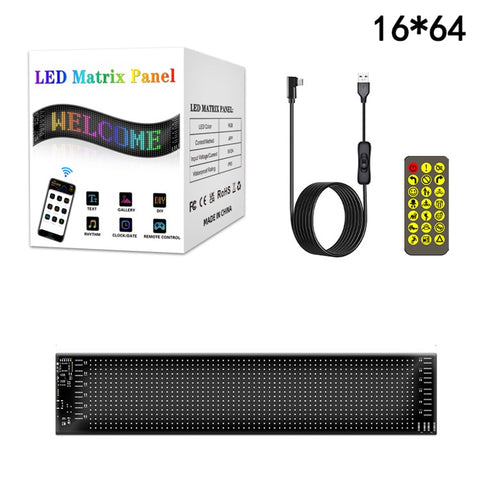 RP937 Car Rear Windshield Flexible LED Screen Display Message Scrolling Sign APP Control