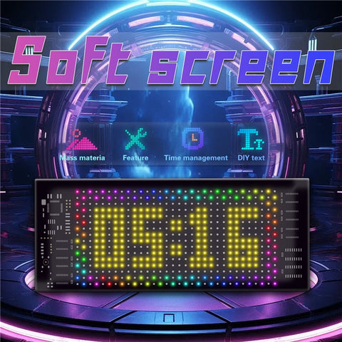 RP717 70x173mm Flexible LED Matrix Panel Waterproof Bluetooth-compatible APP Control Car Sign