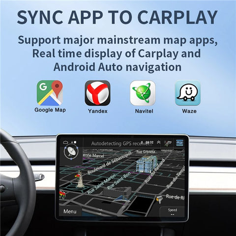 Wireless CarPlay Adapter For Tesla Model 3 / Y / X / S Wireless Adapter Convert Wired to Wireless