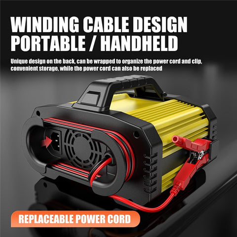 FOXSUR FPT-250 25A Portable Car Boat Motorcycle Battery Charger 8-Stage Charging Smart Charger