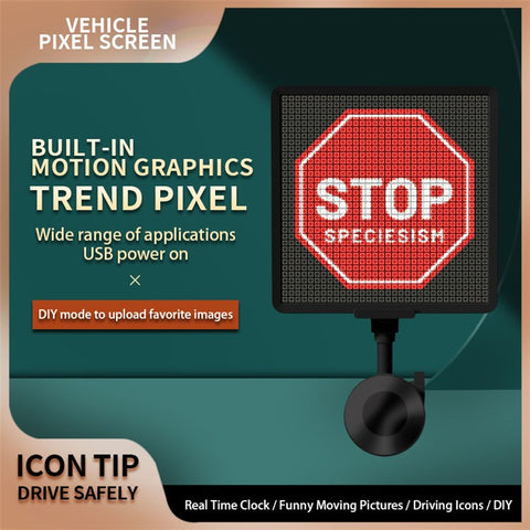 P32S 32x32 LED Car Sign Bluetooth-compatible App Control Custom Text Pattern Animation Programmable Display