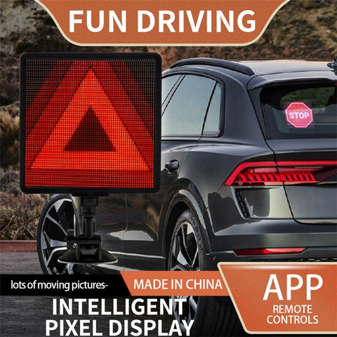 P64SR DIY Pixel LED Car Sign Display Screen Smartphone App Control Bright Sign Board
