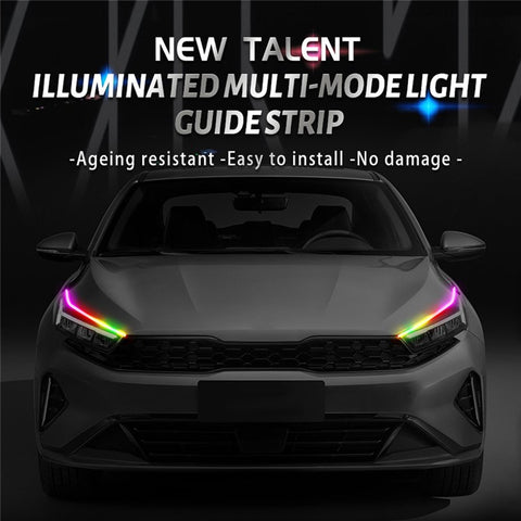 D06-12 2PCS Colorful Car Decoration Lamps Bluetooth-compatible APP Control LED Strip Lights