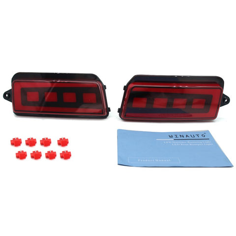 For Grand Cherokee 2005-2010 1 Pair Car Rear Bumper Light Red LED DRL Turn Signal Brake Lamp
