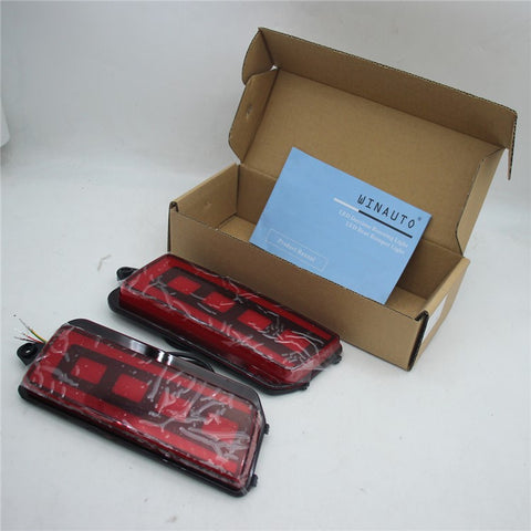 For Grand Cherokee 2005-2010 1 Pair Car Rear Bumper Light Red LED DRL Turn Signal Brake Lamp