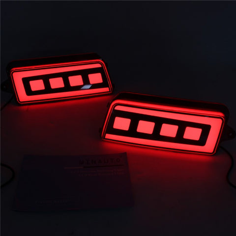 For Grand Cherokee 2005-2010 1 Pair Car Rear Bumper Light Red LED DRL Turn Signal Brake Lamp
