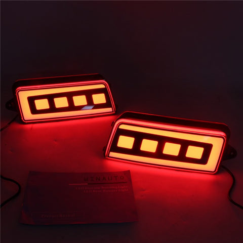 For Grand Cherokee 2005-2010 1 Pair Car Rear Bumper Light Red LED DRL Turn Signal Brake Lamp