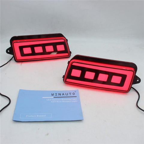 For Grand Cherokee 2005-2010 1 Pair Car Rear Bumper Light Red LED DRL Turn Signal Brake Lamp