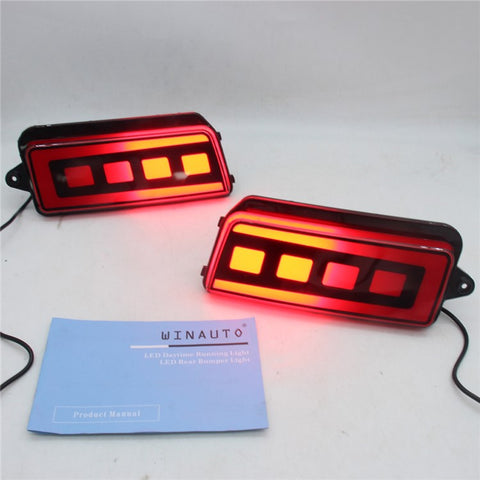 For Grand Cherokee 2005-2010 1 Pair Car Rear Bumper Light Red LED DRL Turn Signal Brake Lamp