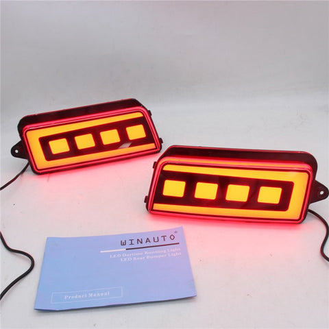 For Grand Cherokee 2005-2010 1 Pair Car Rear Bumper Light Red LED DRL Turn Signal Brake Lamp