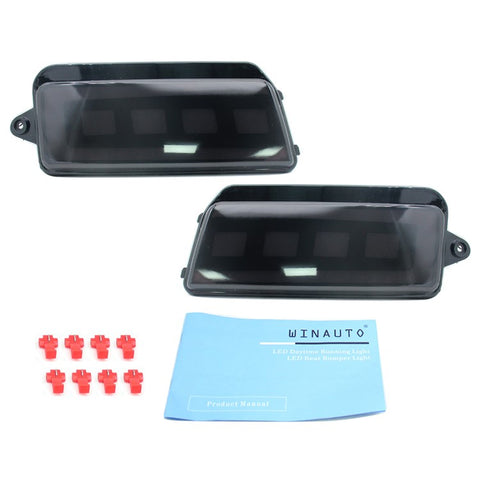 For Grand Cherokee 2005-2010 1 Pair Car Rear Bumper Light Red LED DRL Turn Signal Brake Lamp