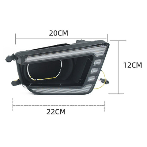 For Toyota Tacoma 2012-2015 1 Pair Car DRL Light Bright White+Yellow LED Turn Signal Fog Lamp